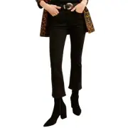 NWT Revolve Edwin Size 34 Black Cassia Mini Bootcut Mid Rise Crop Jeans Ret$148