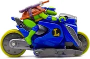 TEENAGE MUTANT NINJA TMNT Backflip Riders Leo Turtles Motorcycle Toy with Backflip Stunts, Rise Function and Headlights - Age 5+