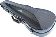 NSXAYIWE Violin Box Carbon Fiber Lightweight Portable Hard Violin Case with Hygrometer Thickened Lining and Straps Ideal Replacement for Musicians on The Go (Silvergrå)