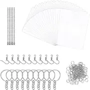 145 PCS Heat Shrink Plastic Sheets Kit,Shrinky Dink Sheets,Shrink Paper Sheets,Shrink Art,Shrink Plastic Kit,Shrinky Dink Lined Notebook Paper for DIY Mothers Day Gifts,Creative Art and Craft
