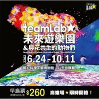 在飛比找Yahoo!奇摩拍賣優惠-高雄【teamLab 未來遊樂園】展覽優惠券