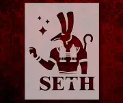 Ancient Egyptian God Seth Stencil Template Reusable 8.5 x 11 Inches for Painting