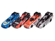 Auto World SC389 New 2023 Release 1 NHRA Set of 4 Funny Cars HO Scale Slot Cars