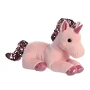 Shimmers Pink Unicorn #33522 With Unique Sequin Main & Tail Soft Plush