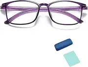 Fashion Oversized Reading Glasses for Men Women, Blue Light Blocking Readers, Lightweight TR Flexible Eyeglasses