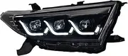 LED Assembly Upgrade Bifocal 3 Red Lens DRL Dynamic Signal Lamp Tool Accessories Headlight ，Compatible With Toyota Highlander 2012-2014