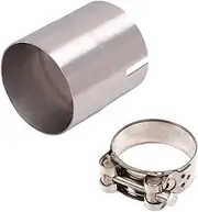 Muffler Tail Throat 51Mm To 54Mm Motorcycle Exhaust Pipe Diameter Converter Motorcycle Stainless Steel Reducer Adapters Accessories Muffler exhaust tip