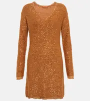 [Altuzarra] Altuzarra Kastri sequin-embellished minidress AU 14 metallic