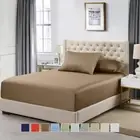 100% Cotton Fitted Sheets Only 600 Thread Count Solid Fitted Sheet