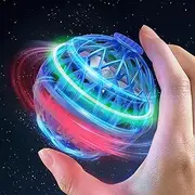 B-Qtech Flying Orb Ball Toy for Kids, Hand Controlled Mini Drone for Kids Flying Orb Toy Boomerang Spinner Drone, Flying Balls, Fingertip Spinners, Hover Ball with LED Lights, New Year Birthday Gifts