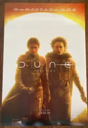 ORIGINAL DUNE PART TWO ROLLED 2 SIDE MOVIE POSTER TIMOTHEE CHALAMET NEW