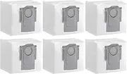 6 Pcs Dust Bags for Roborock S7 MaxV Ultra / S7 Pro Ultra / Q7+ / Q7 Max+ / Q5+ Vacuum Cleaner Accessories, 3L Large Capacity Replacement Bag for Xiaomi Roborock S7 MAXV Ultra Parts