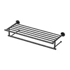 Gatco 4247MX Latitude II Towel Rack, 24 Inch, Matte Black/Wall Mounted Towel ...