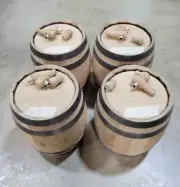 4 PACK THICK 2 Liter .52 Gallon American White Oak Bourbon Whiskey Aging Barrel