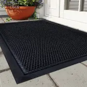 Door Mat (36"x24",Black), Welcome Mat Low Profile Floor Mat Front Doormat Non...
