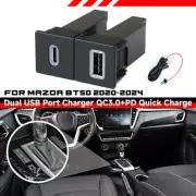 USB-C PD+USB-A QC3.0 Car Fast Charge Port Socket For Isuzu D-Max Mazda BT50 (for: Mazda)
