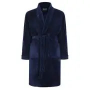BIG MENS Navy Blue Velour Kam Dressing gown 2xl,3xl,4xl,5xl,6xl,7xl,8xl