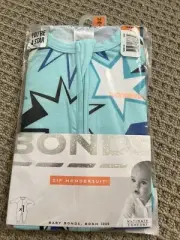BRAND NEW RARE 2018 Bonds Baby Zippy Wondersuit - Blue Stars - Size 00/ 3-6 mnth
