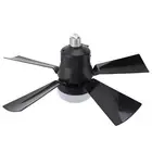 (Black)Ceiling Fan Light Dimmable 3 Color Temp 3 Wind Speed 1H 2H 4H Timer.