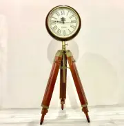Wooden Tripod Clock Home/Office Décor Roman Numerals Clock Floor Clock Gift