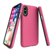 For iPhone XS & X Case, Armor Pink Slim Shockproof Protective Phone Cover
