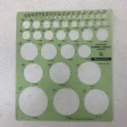 STAEDTLER 977-110 Professional Combo Circle Template 45 Circles USA Made