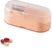 Pill Cutter Portable Pill Splitter with Storage Compartment 2 in 1 Tablet Cutter for Small Pills Large Pills Cut in Half Quarter