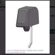 LPV 3.0 VERSAPOUR SELF-SERVE METAL LEVER WITH MOUNTING BLOCK #19-73311-MLMB
