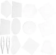 DIYEAH 1 Set Large Clear Plastic Fuse Beads Boards DIY Craft Pegboards for Beads Includes Heart and Shapes for Creative Fun and Skill Development