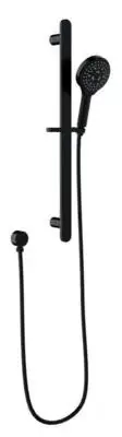 Matt Black Wide Rail Sliding Shower Set