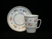 Cup and Saucer BLUE BELL, egg-shell bone china,IMPERIAL PORCELAIN,Russia