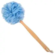 Loofah Back Scrubber for Shower Wooden Long Handle Bath Sponge Lufa Shower Br...