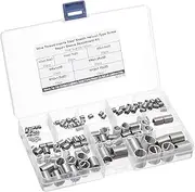 uxcell 120pcs Wire Thread Insert Kit M3 M4 M5 M6 M8 M10 M12 (2D) Metric 304 Stainless Steel Helical Inserts Coiled Thread Repair Kit Wire Threaded Sleeve Sheath for Mechanical Equipment