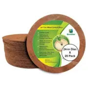 Envelor Landscape Edging 0.3"X24"Coconut Fibers Mulch Tree Ring Mat (20-Pack)
