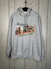 Trendsetter Women’s Lg Florida Fleece Letter Print Vintage Creative Gray Hoodie