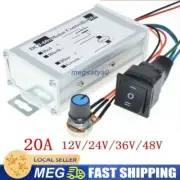 20A Reversible DC Motor Speed Controller Driver Controls 9V 12V 24V 36V 48V 60V
