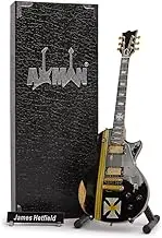 Axman, James Hetfield (Metallica) Iron Cross, Miniature Guitar Replica, Music Gifts, Handmade Ornamental 1/4 Scale, Display Box, Name Tag and Miniature Guitar Stand, Guitar enthusiast gift