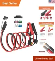 10AWG SAE to Alligator Clips,Battery Alligator Clip to SAE Connector Extensio...