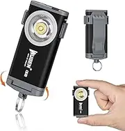 WUBEN G2 Flashlights 175° Wide Beam, Rechargeable Keychain Flashlight High Lumens with Magnet Tail and Back Clip, 5 Light Modes MIni Torch Light for Indoor, Outdoor, Dog Walking, Everyday Carry(Black)