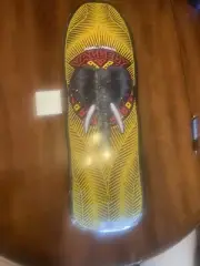 POWELL PERALTA MIKE VALLELY "ELEPHANT" REISSUE SKATEBOARD DECK BLACK YELLOW