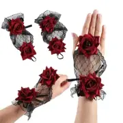 Wrist Cuffs for Girls Detachable Rose Cuffs Shirt Skirt Decorative Cuffs