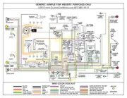 1940 40 Cadillac Full Color Laminated Wiring Diagram 11" X 17"