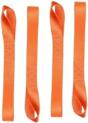 Soft Loop Tie Down Straps - 4 Pack Heavy Duty Motorcycle Fastening Device, Nylon Cargo Straps for Motorbike (Orange)