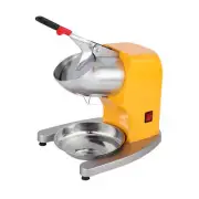 Ice Shaver Electric Stainless Steel Ice Crusher Slicer Machine Commercial Yellow