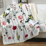 Modest Flower Garden Throw Blanket