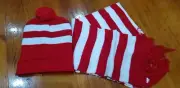 Red White Stripe Beanie Scarf Sydney Swans Hat Costume Wheres Wally Waldo Party