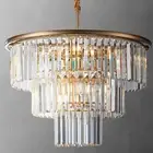 Brfaixla 23" Modern 12-Light Crystal Chandelier Pendant Ceiling Light 3-Tier