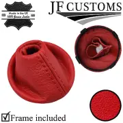 RED ITALIAN LEATHER SMG GEAR BOOT+ PLASTIC FRAME FOR BMW E46 1999-2005 (for: BMW)