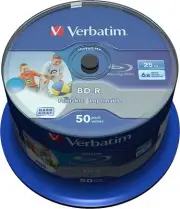 VERBATIM 43812 Blu-Ray BD-R 25GB 6X SP50