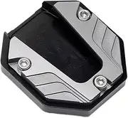 FUSHENGLI Aluminum Alloy Motorcycle Bike Kickstand Extender Foot Side Stand Extension Foot Pad Support Plate Motorbike Accessories(Titanium)